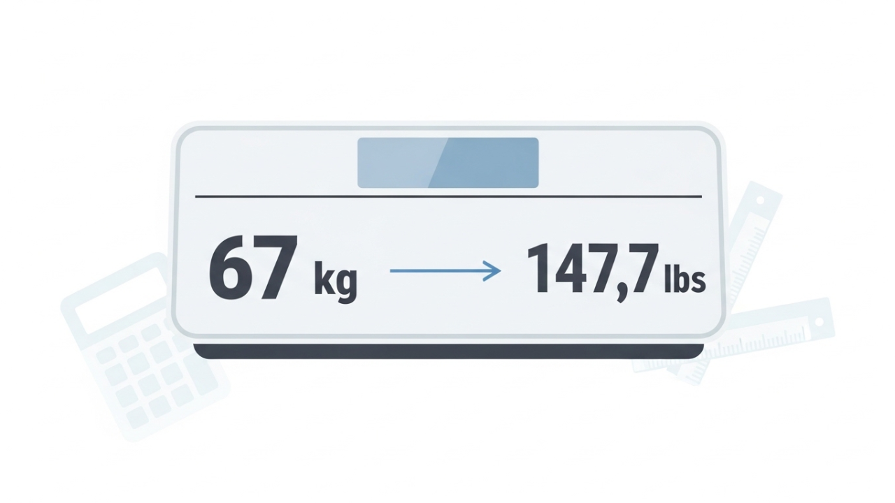 67 Kilos en Pounds