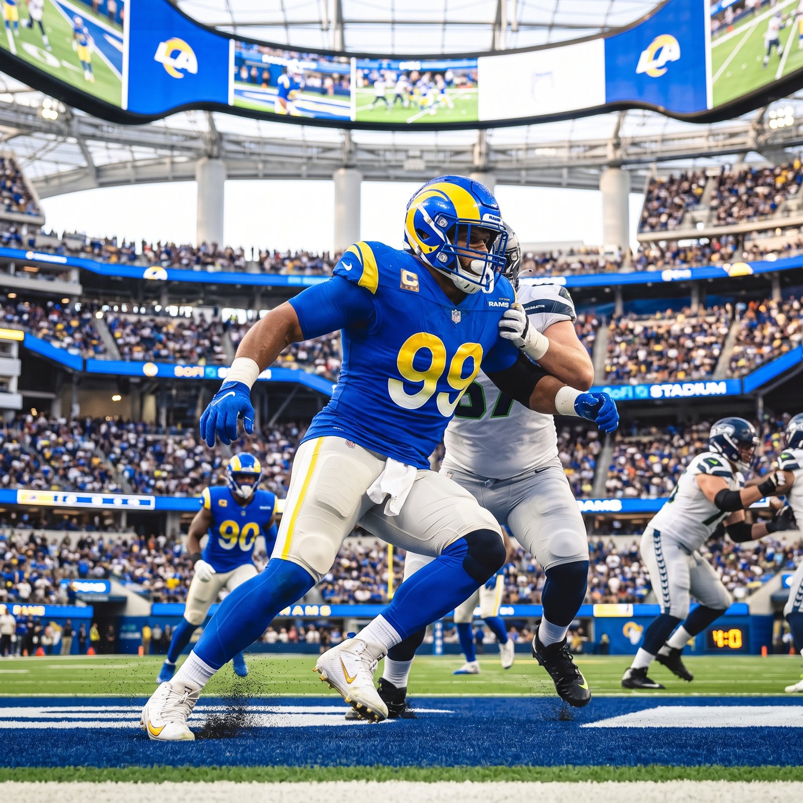 Aaron Donald training during his comeback process before unretiring in 2026