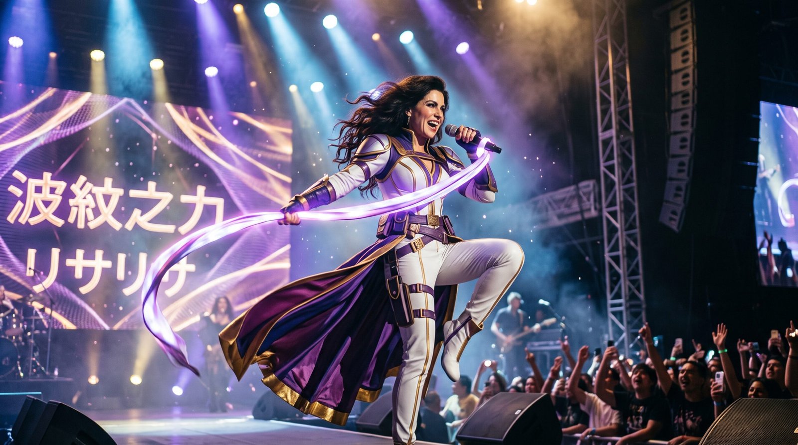 Lisa Lisa performing with Lisa Lisa and Cult Jam in the 1980s